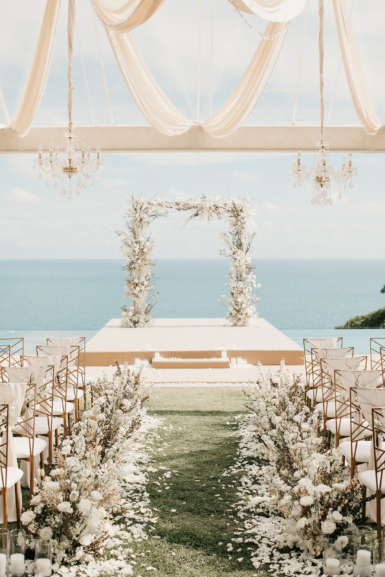 Luxe Sea View Wedding in Phuket with Rose Gold Accents