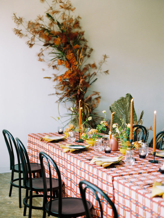 A Contemporary Rehearsal Dinner with Playful & Bold Colors