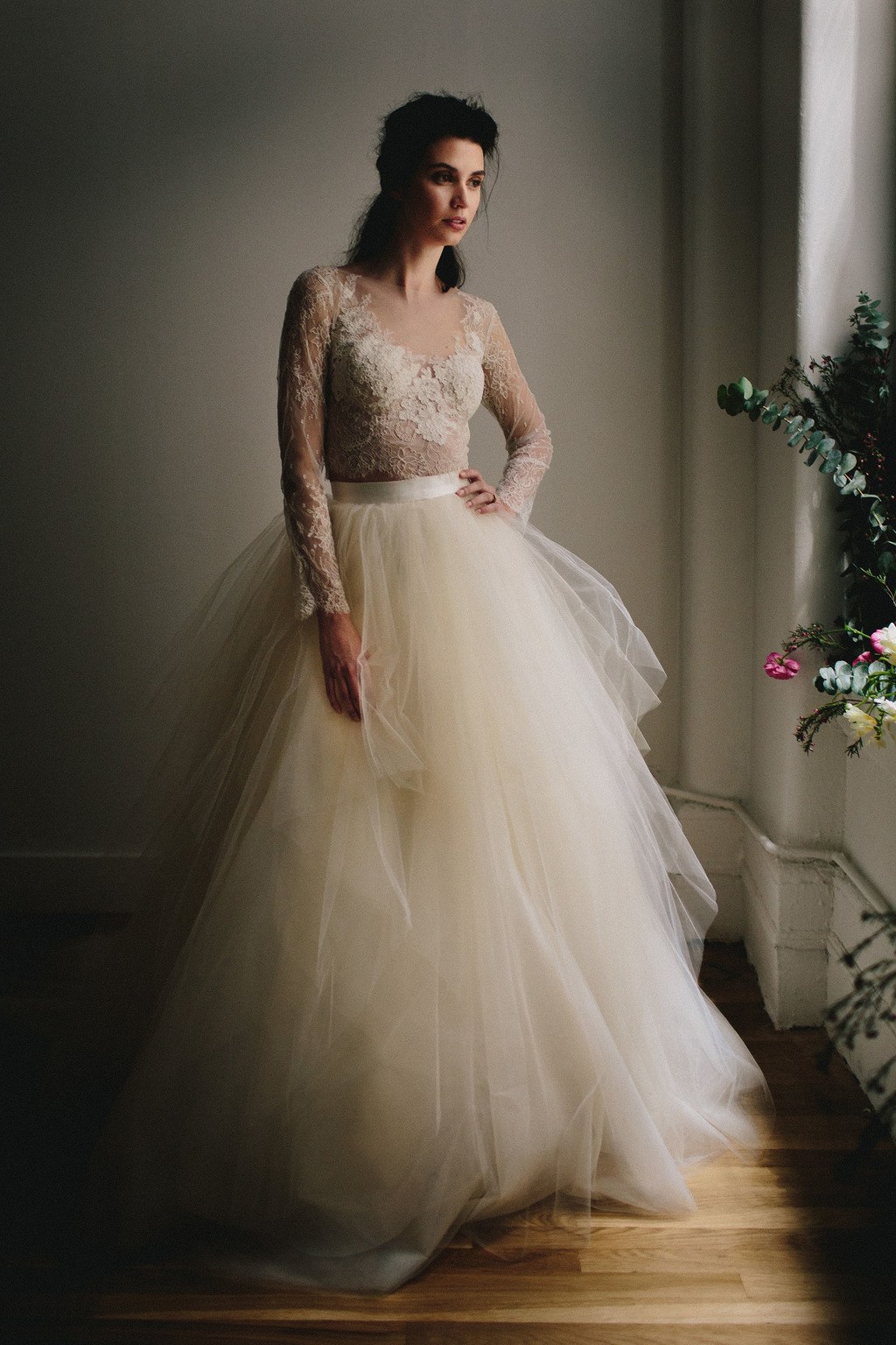 lace and tulle bridal separates