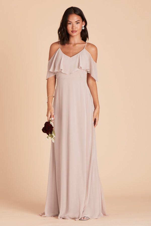 Birdy Grey Spence Convertible Bridesmaid Dress in Pale Blush, Light blush  pink chiff…
