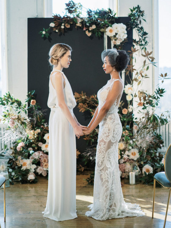 Feminine Meets Modern for a Moody Wedding in an NYC Loft ⋆ Ruffled