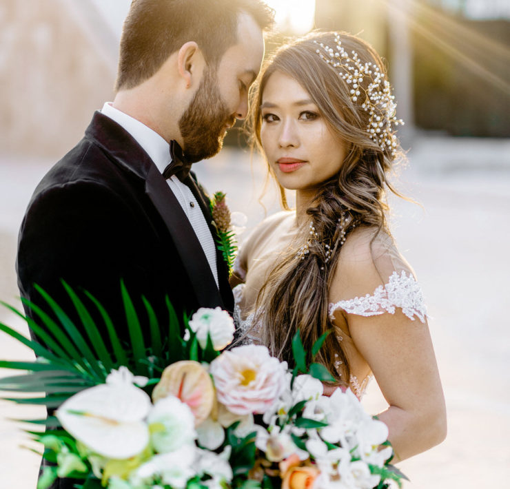 couple portrait during California's golden hour