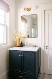 Our Warm Neutral Bathroom Refresh with DIY Wall Paneling ⋆ Ruffled