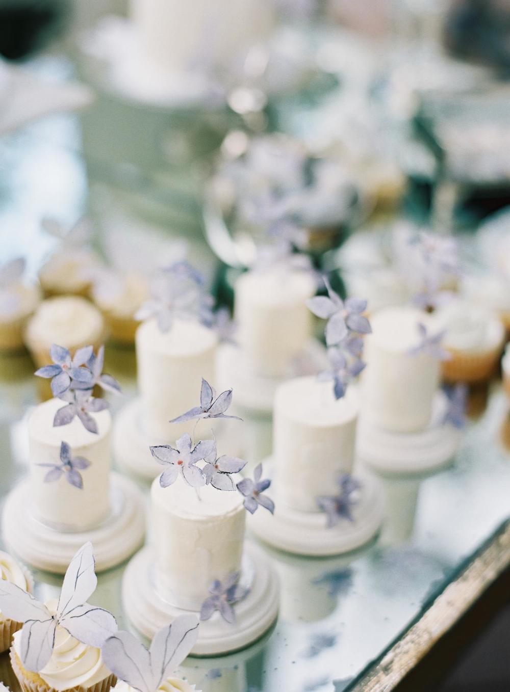 Custom Sugar Flower wedding cake toppers + floral arrangements
