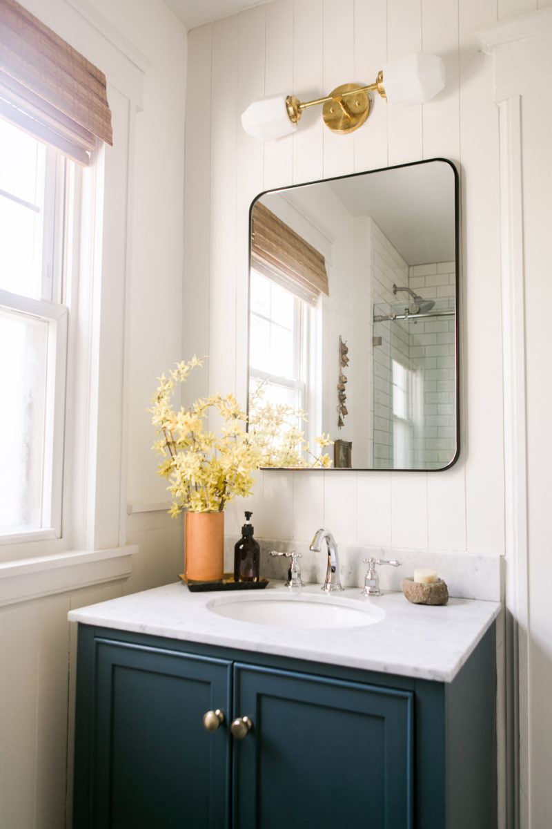 Our Warm Neutral Bathroom Refresh with DIY Wall Paneling ⋆ Ruffled