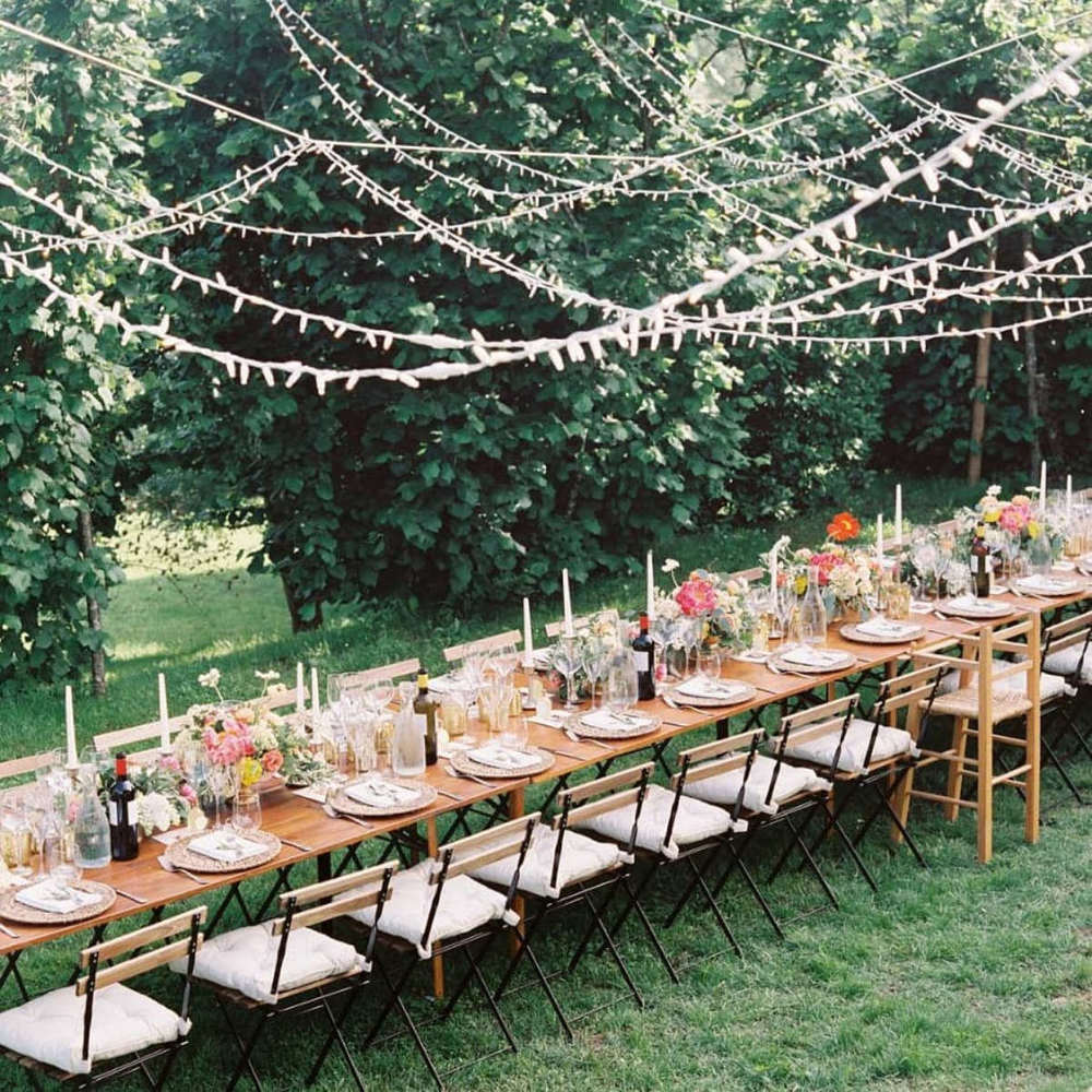 wedding with fairy lights