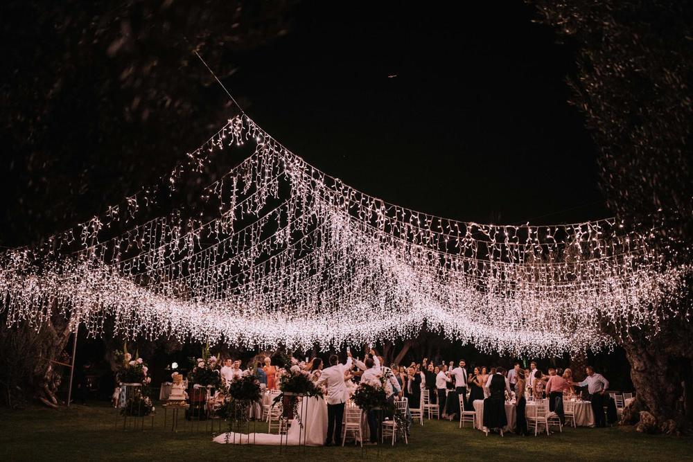 outdoor wedding tent lighting