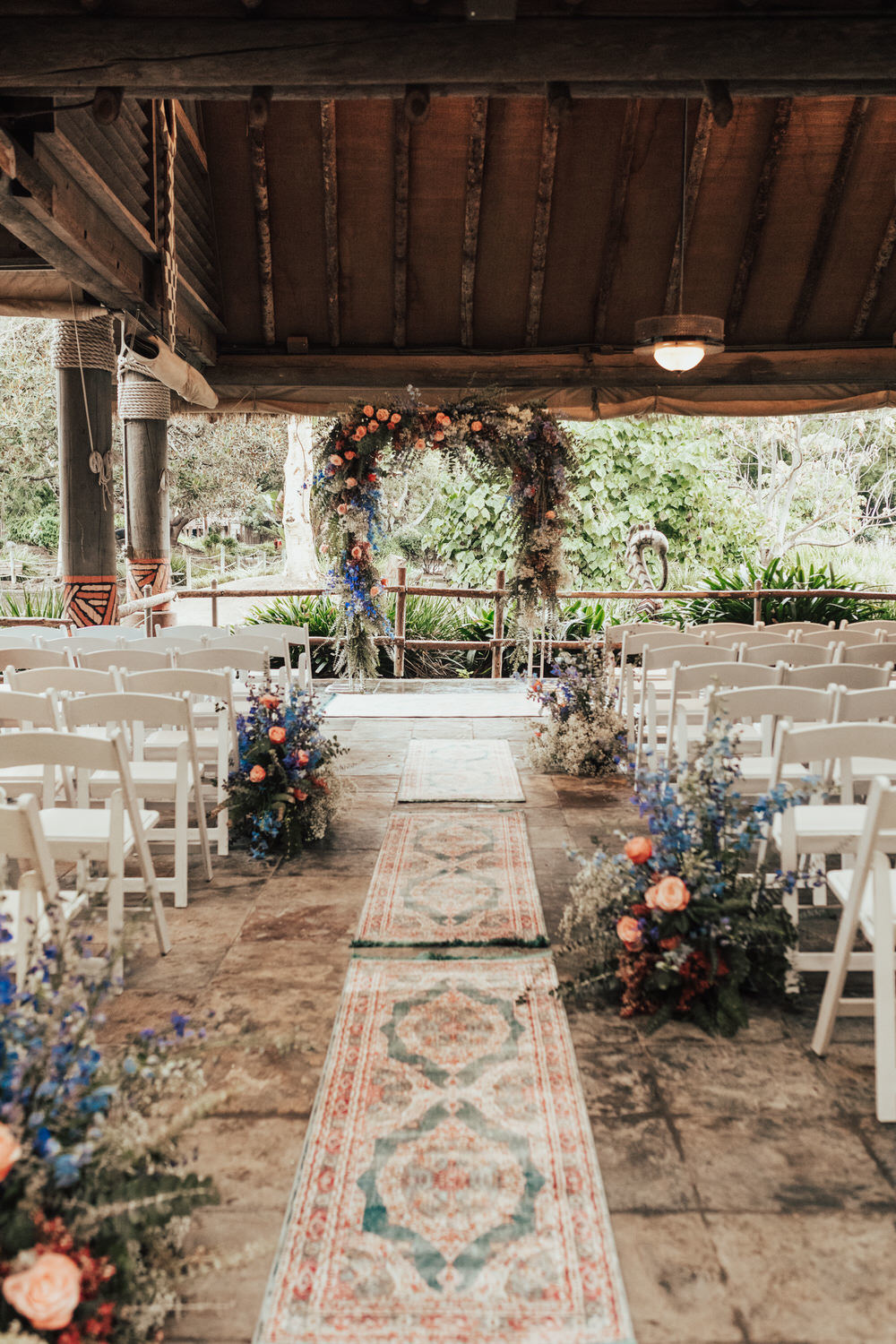 Daring Blue and Orange Marriage ceremony at San Diego Zoo Safari Park ...