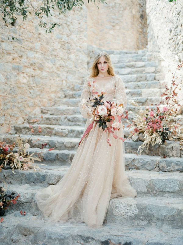 Rust and Fig Destination Wedding Inspiration in Monemvasia ⋆ Ruffled