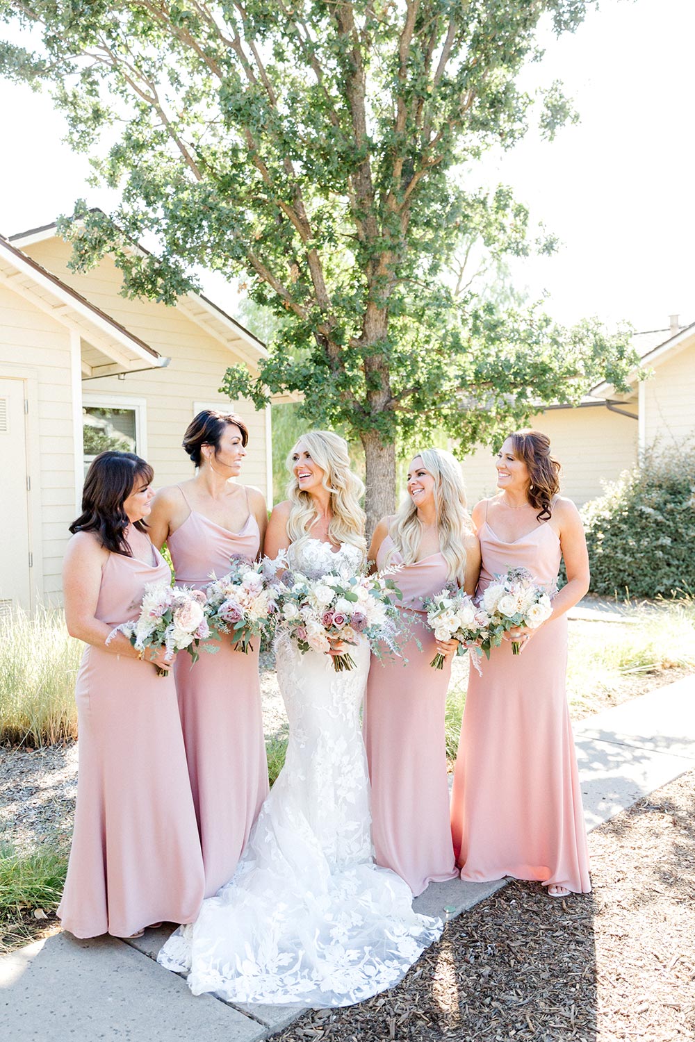 Pretty in Pink California Wedding With A Dyed Pampas Backdrop ⋆ Ruffled