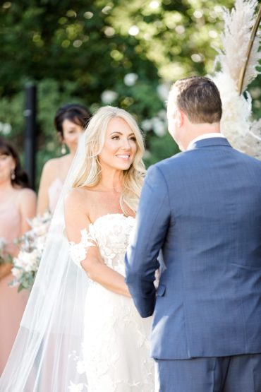 Pretty in Pink California Wedding With A Dyed Pampas Backdrop ⋆ Ruffled