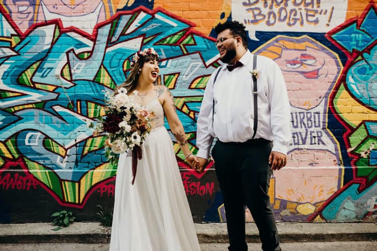 Petite + Colorful Pop Up Weddings In An Underground Concert Venue ⋆ Ruffled