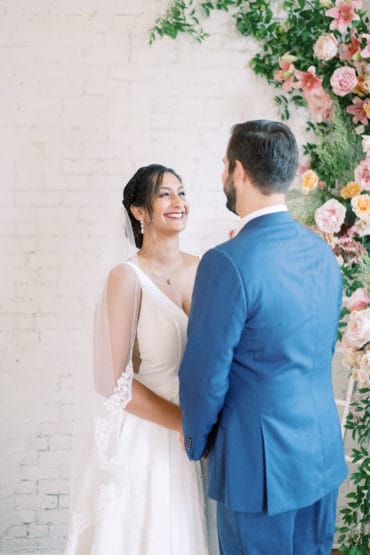 Mid-Century Modern Wedding With Hanging Tassel Garlands ⋆ Ruffled