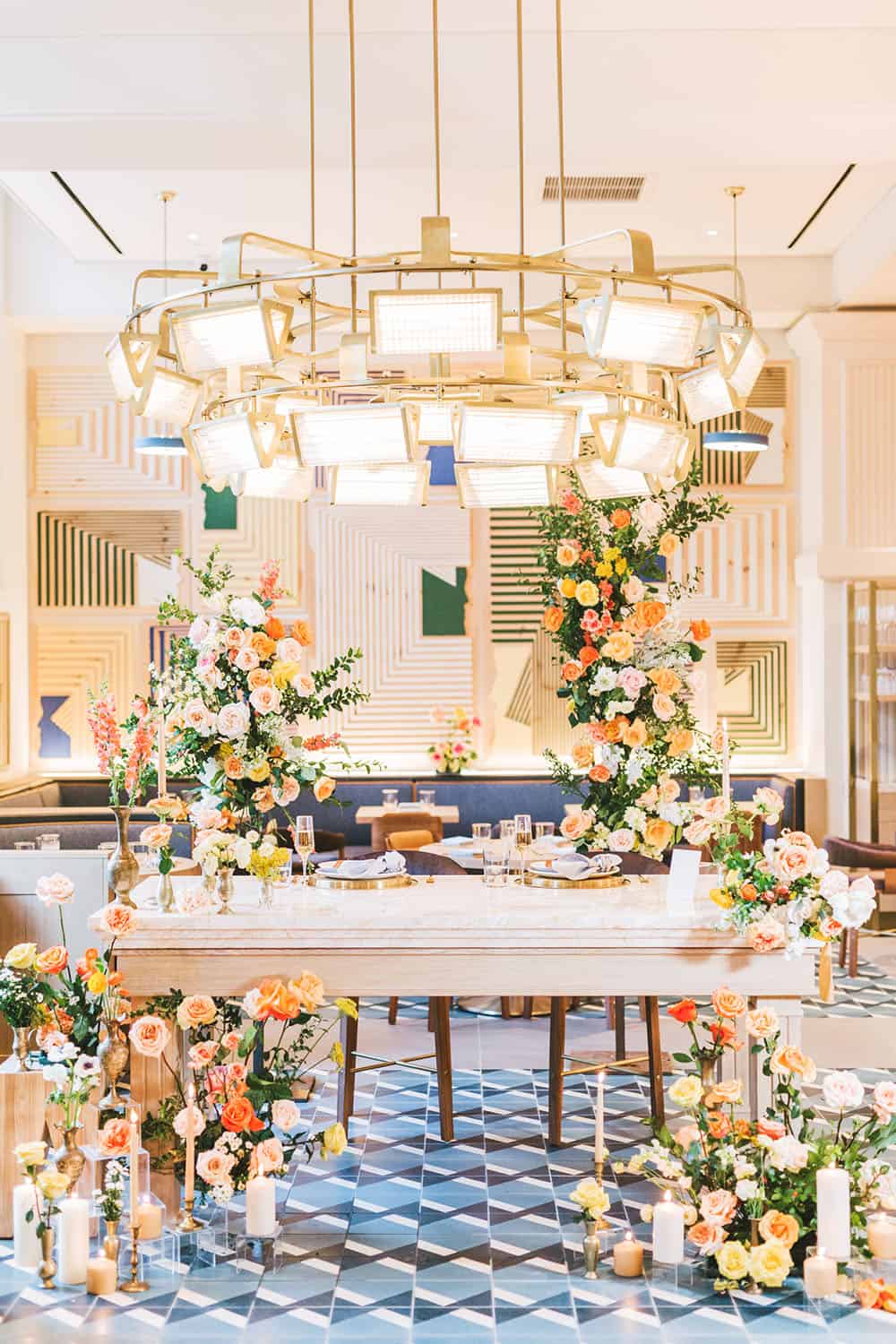 Bright Urban Glam Wedding Inspiration In An Art Deco Venue Ruffled