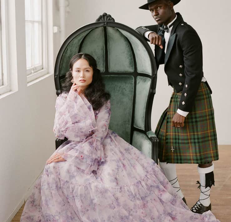 Fashion Forward Elopement Lilac Dress Namibian Hipster Menswear