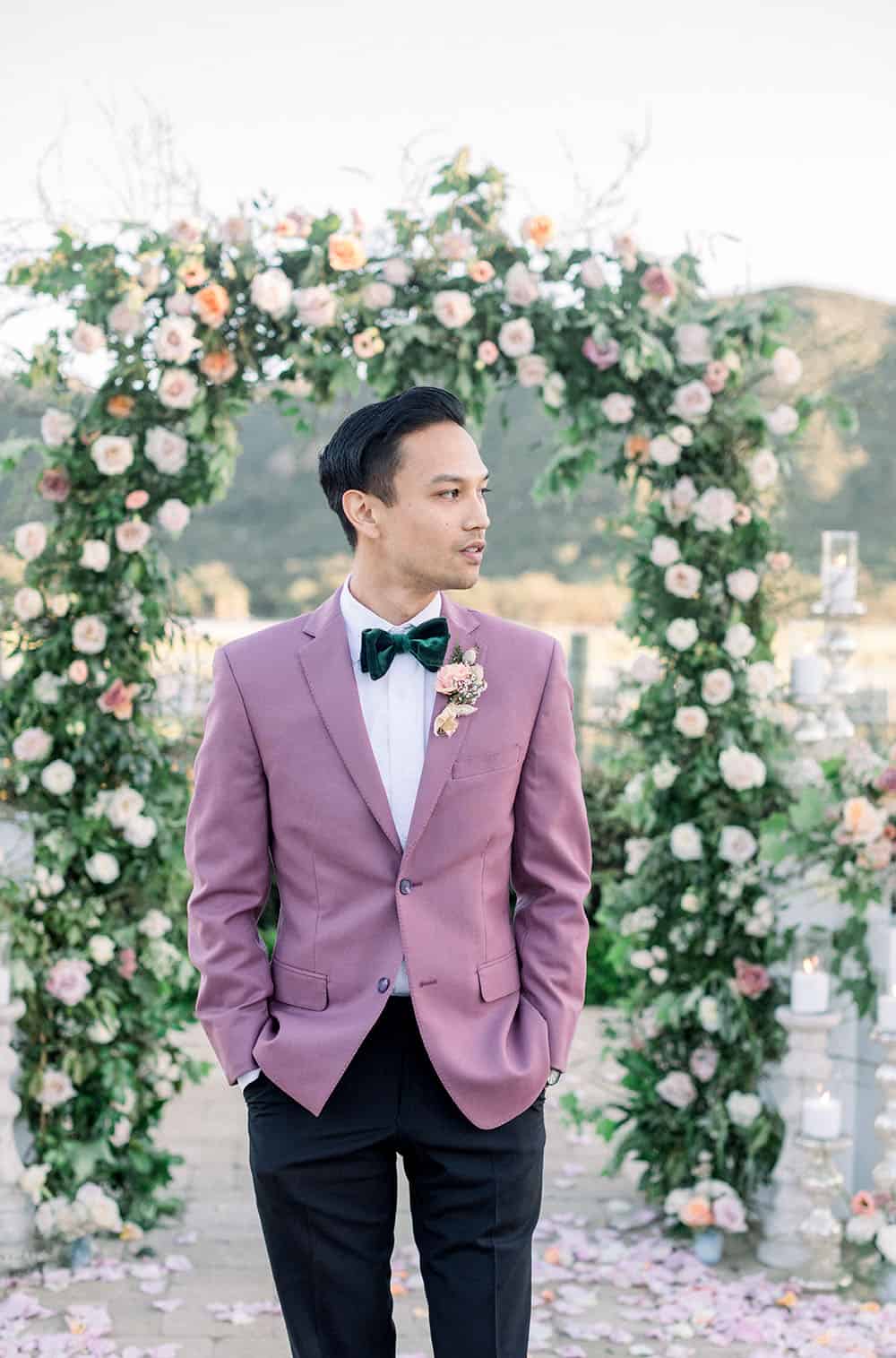 Velvet hot sale tuxedo wedding