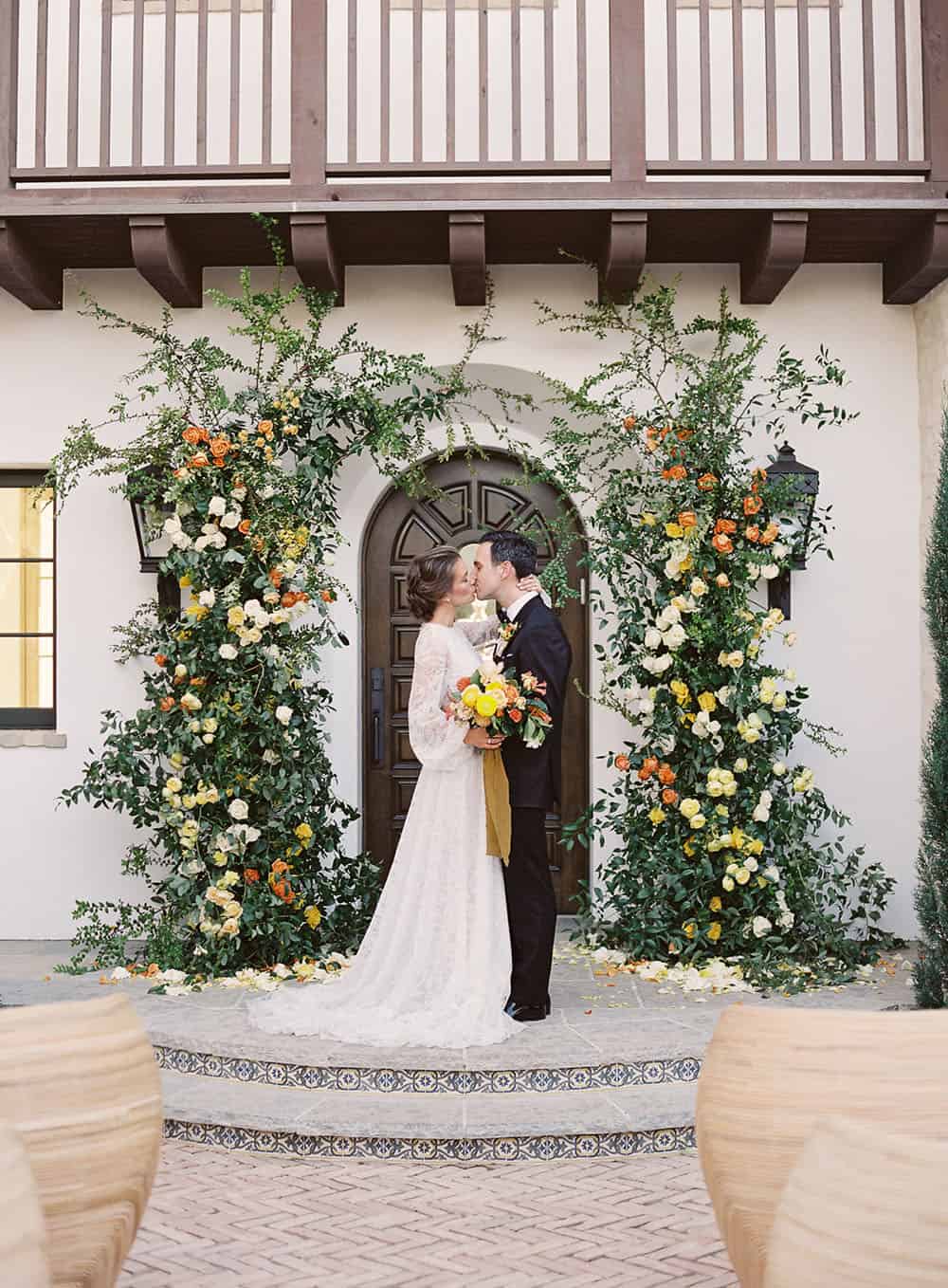 Spanish Mission Style Wedding With Modern Abstract Decor ⋆ Ruffled