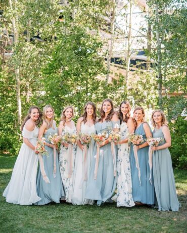 25 Blue Floral Bridesmaid Dresses for Spring & Summer Weddings ⋆ Ruffled