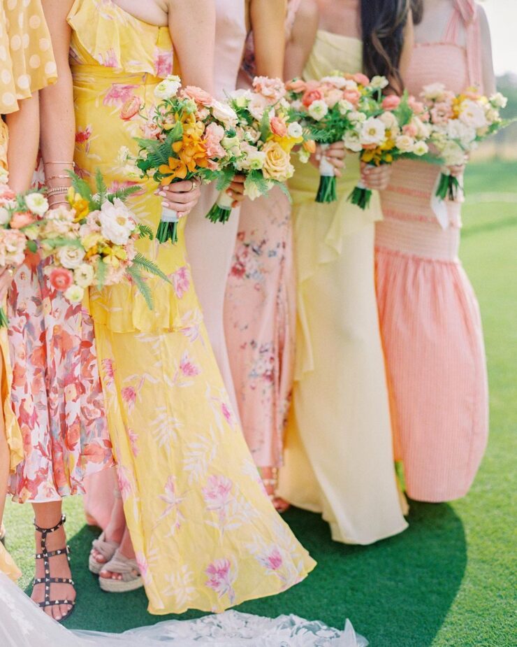 18 Citrus Floral Bridesmaid Dresses for Summer Weddings ⋆ Ruffled