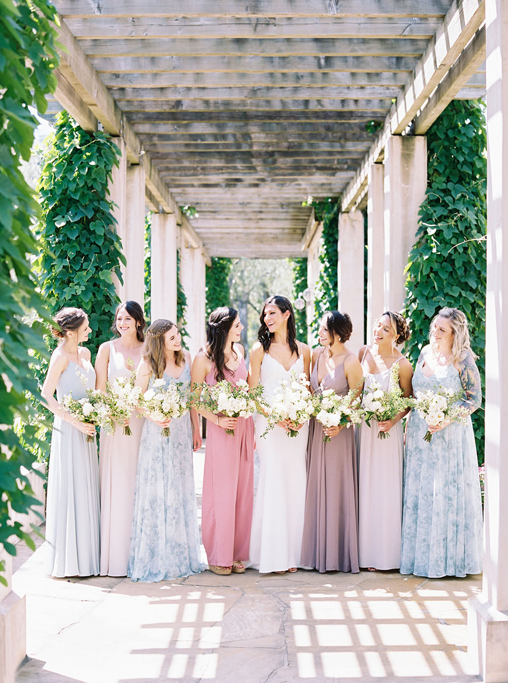 Mismatched Floral Bridesmaid Dresses