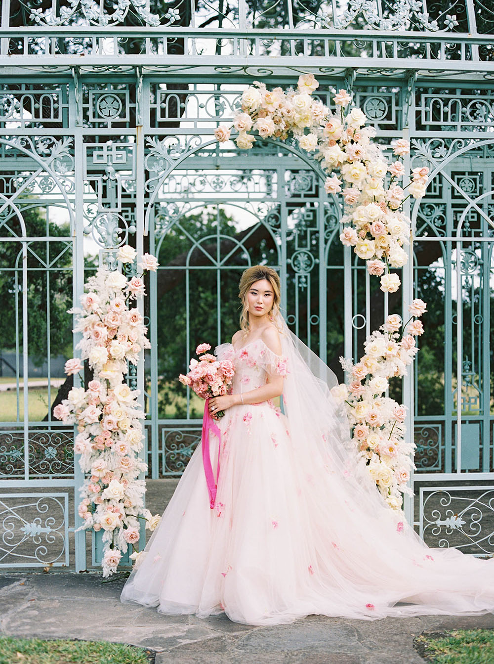 Monique lhuillier shop pink gown