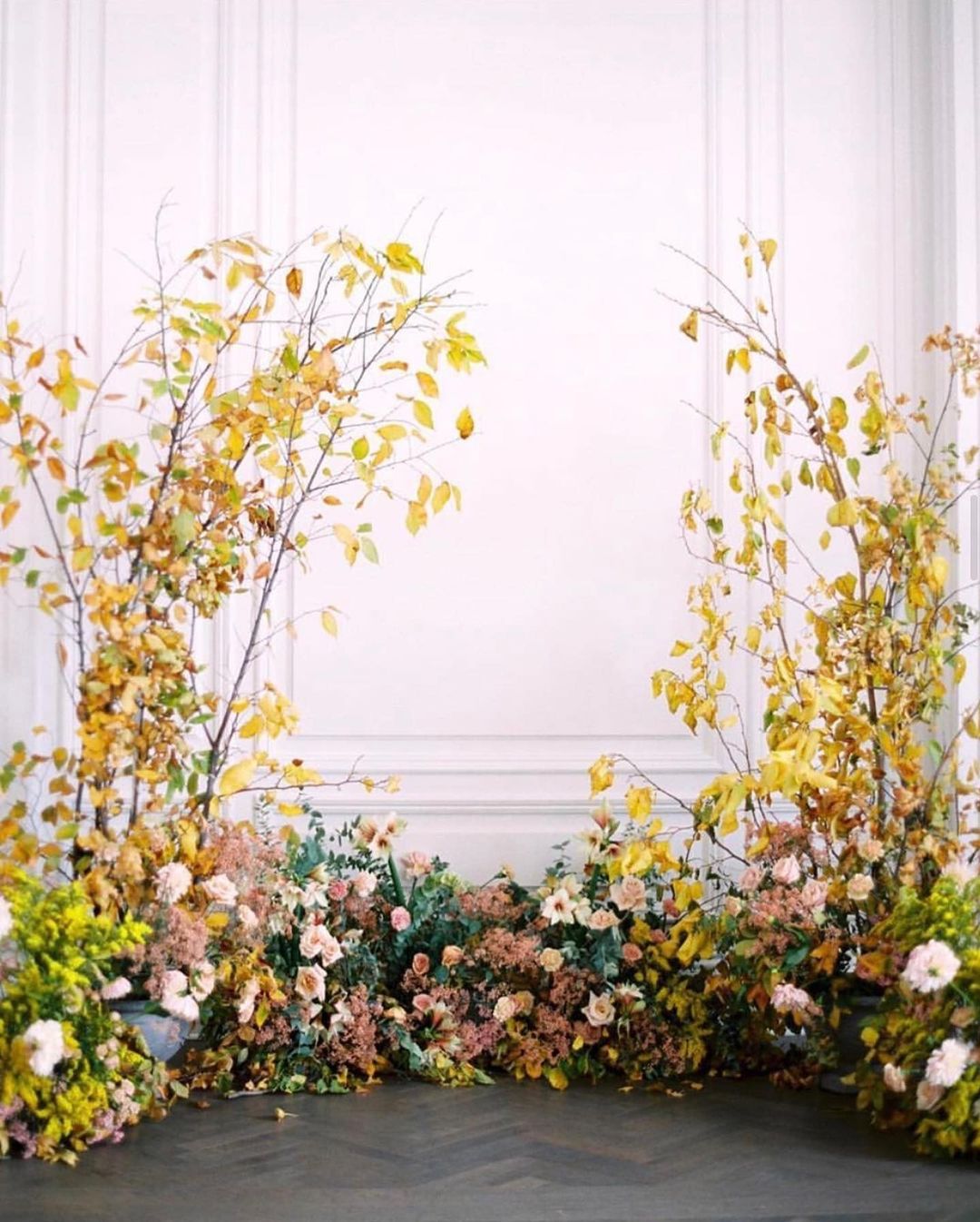 Idées de décoration de cérémonie de mariage d'automne Fleurs saisonnières