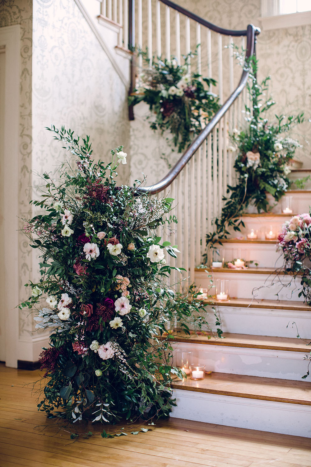 Historic Home Wedding New England Double Staircase