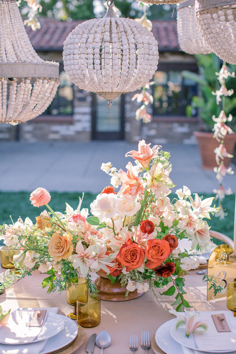 A Lush Hacienda Garden Wedding With Floating Chandeliers ⋆ Ruffled