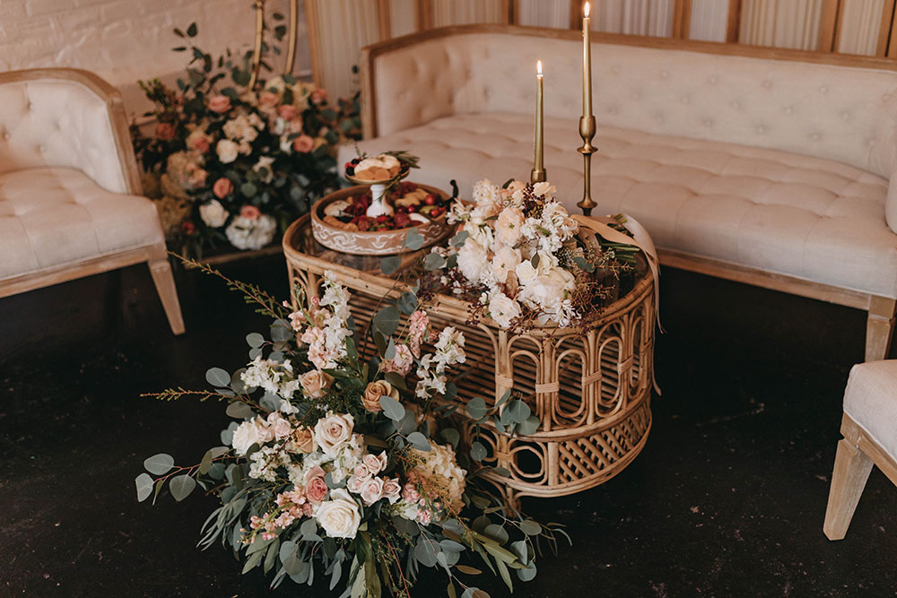 Earthy Luxe Wedding Inspiration Floral Crescent