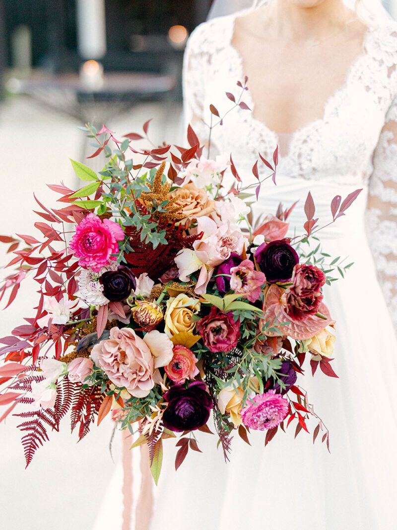 A Disco Fever Wedding In Dallas With Burgundy & Magenta Hues ⋆ Ruffled