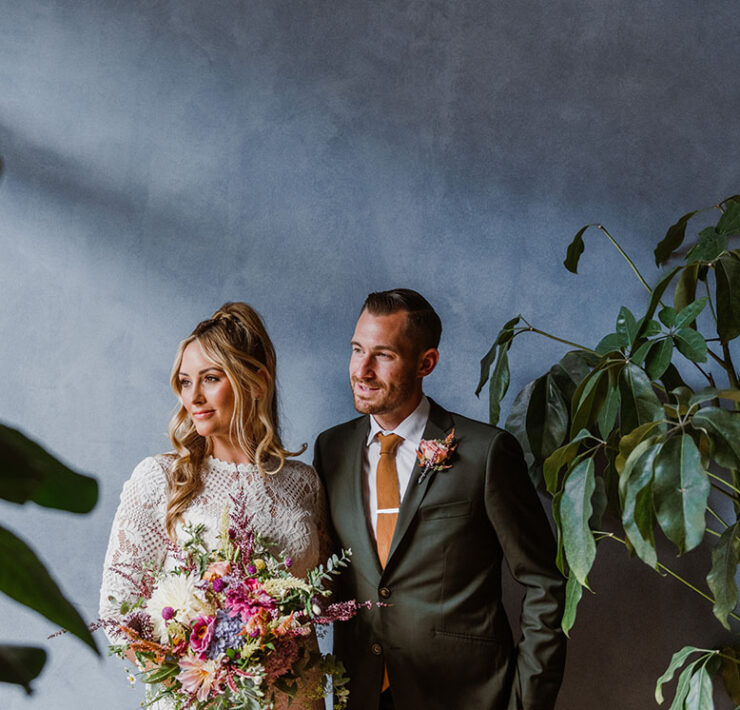 Modern Signage Neon Colors Kitchsy Details Flight Attendant Wedding