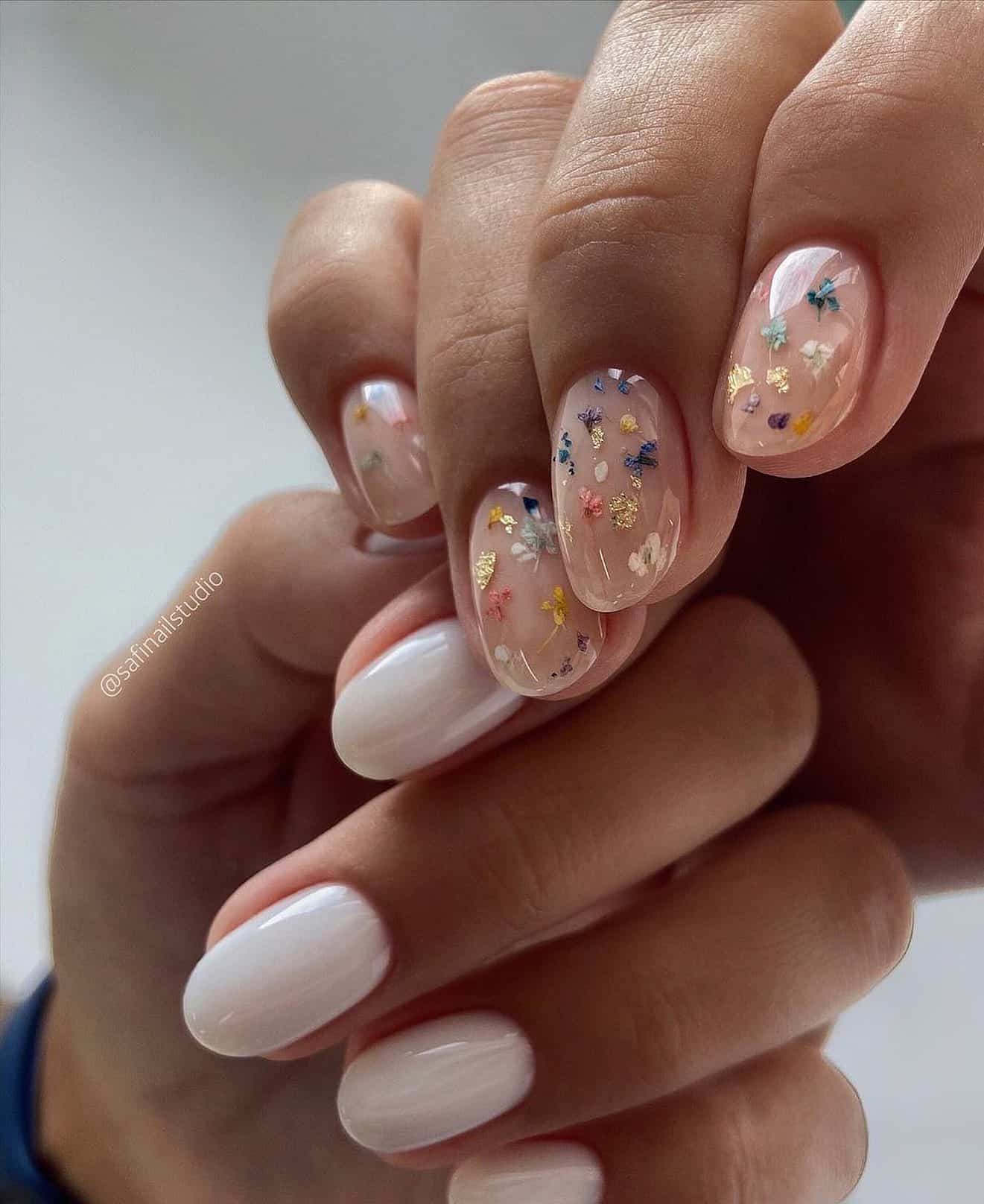 pearl embellished manicure  Bridal nails, Pearl nails, Summer