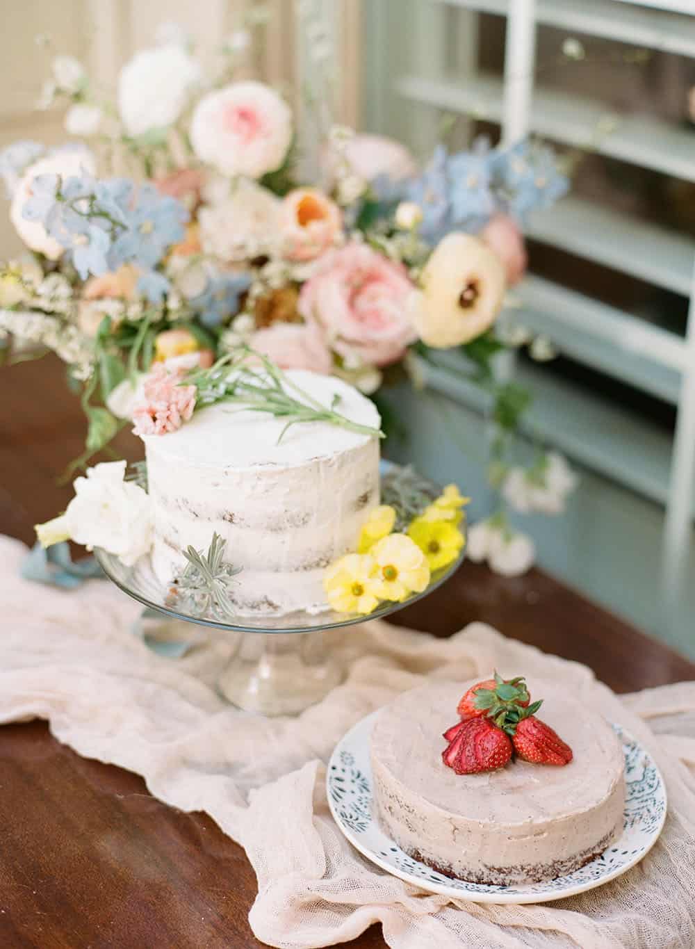 Cozy Backyard Mini Wedding Homemade Cakes