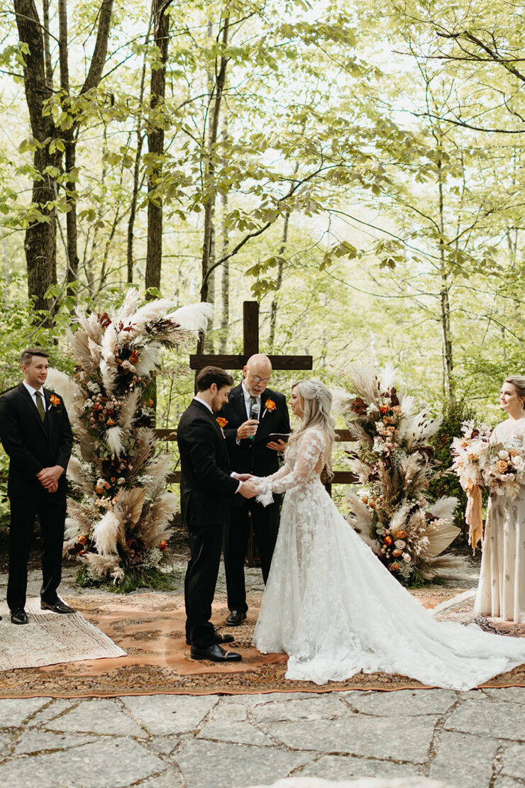 Earth Toned Forest Wedding With Thousands of String Lights ⋆ Ruffled