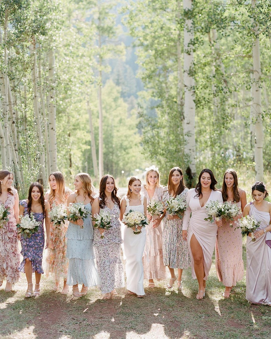 Planning a mix + match bridal party? Save this under your bridesmaids  dress inspo folder! 🤍