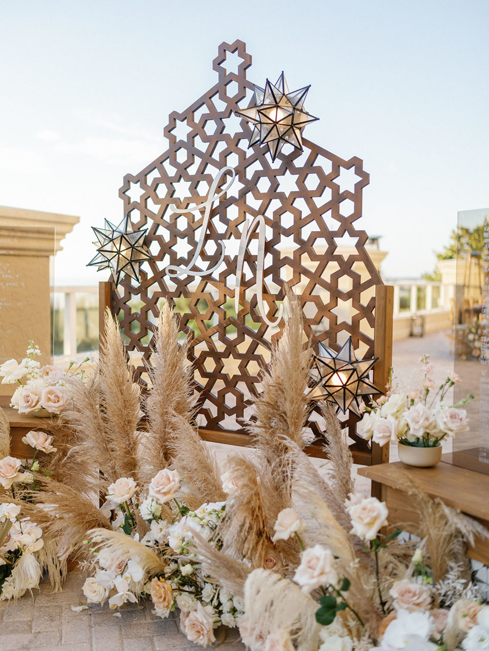 Neutral Beach Wedding Moroccan Star Decor