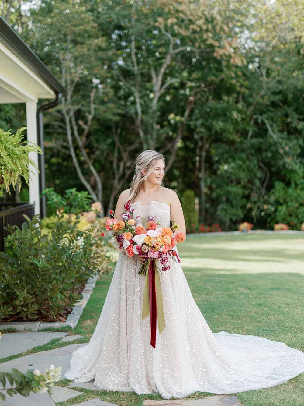 Rainy Day Mountain Wedding Bold Color