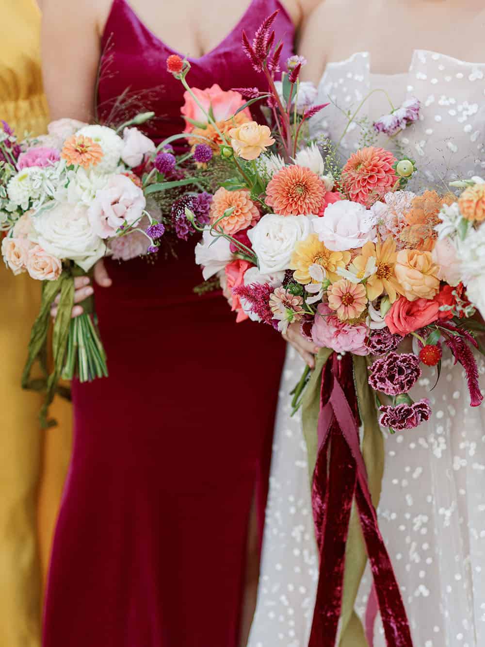 Rainy Day Mountain Wedding Bold Color