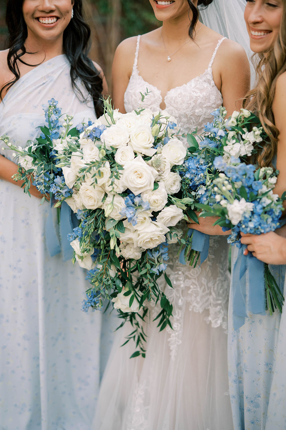 Blue Hydrangea Garden Wedding British Asian Influence