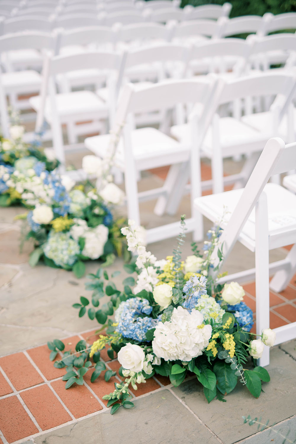 Blue Hydrangea Garden Wedding British Asian Influence