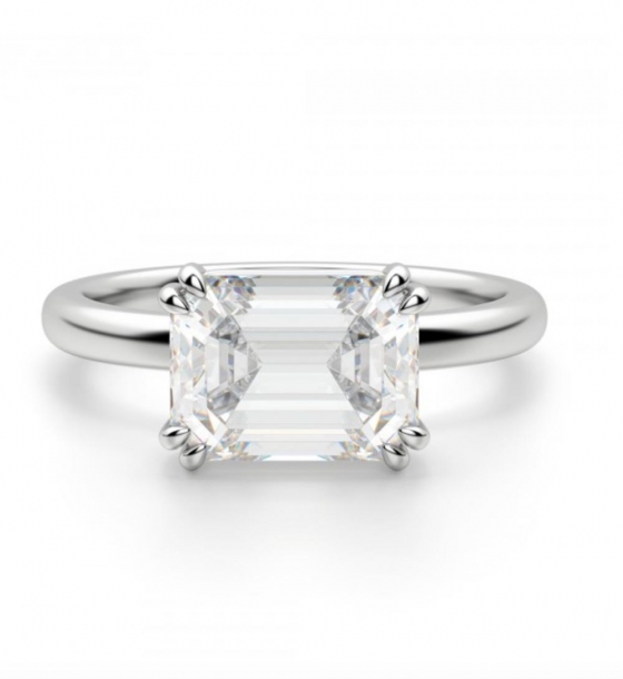 25 Emerald Cut Wedding Rings Making us Green With Envy ⋆ Ruffled