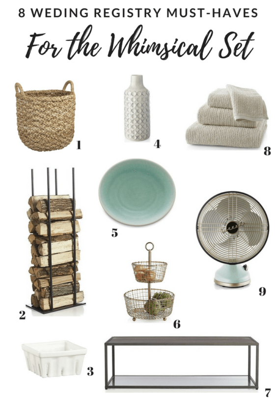 Wedding Registry Essentials From Crate and Barrel By Personality Type