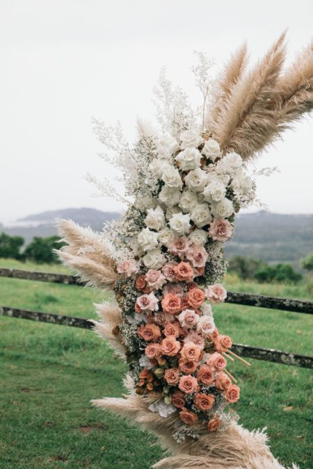 Destination Wedding Goals: Pampas Grass & Dried Flower Canopy in Byron ...