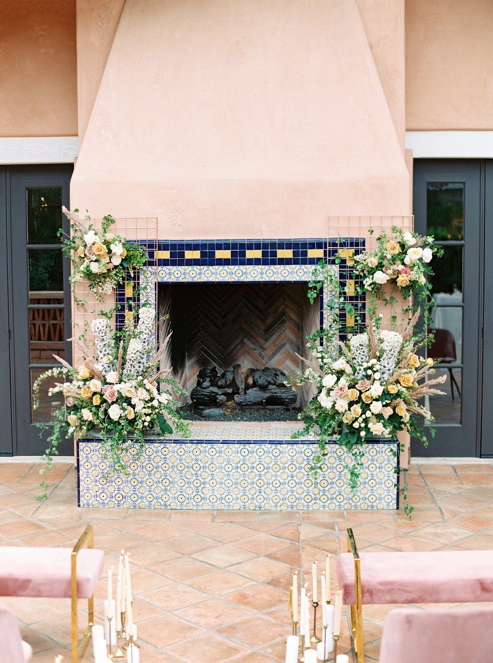 wedding ceremony floral details