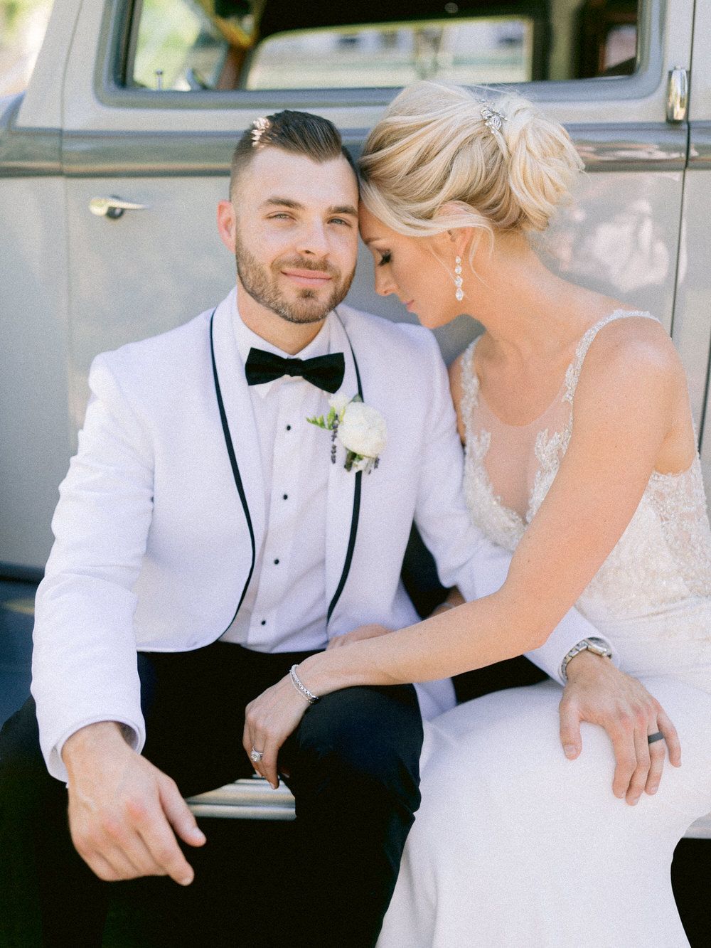 all white wedding suit