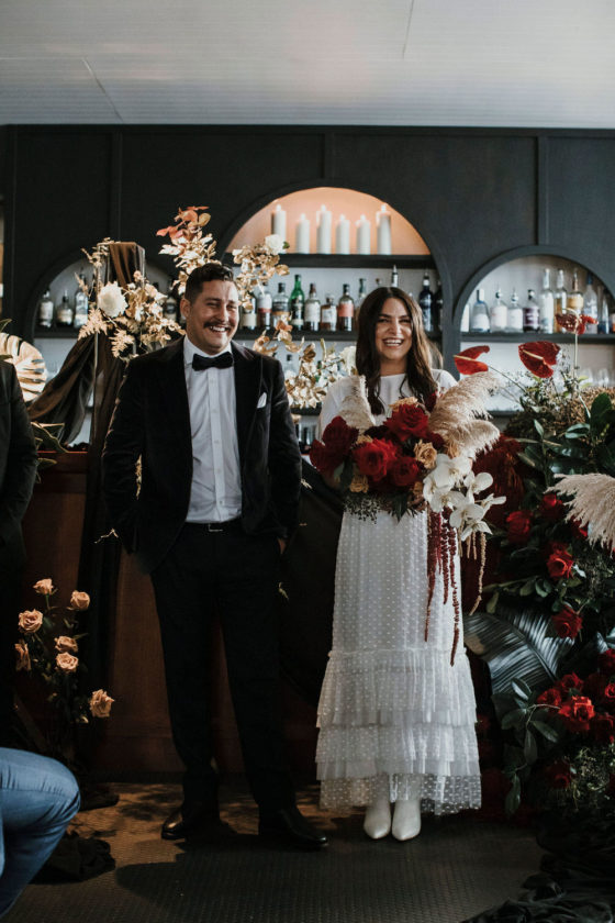 Stylish Wedding with a Hint of Moody in Australia’s Historic Guildhall