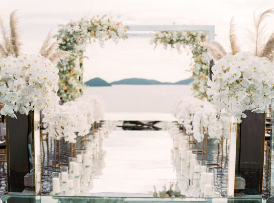 Intimate Phuket Wedding Bursting with Orchids & Pink Pampas Grass