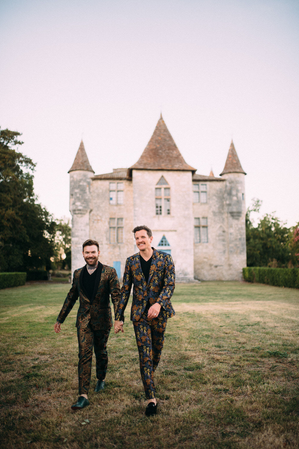 Intricate Suits Grace the French Wine Countryside for an Intimate Wedding ⋆  Ruffled