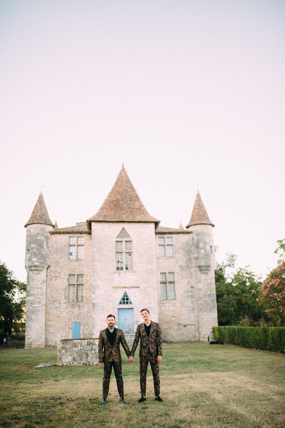 Intricate Suits Grace the French Wine Countryside for an Intimate Wedding ⋆  Ruffled