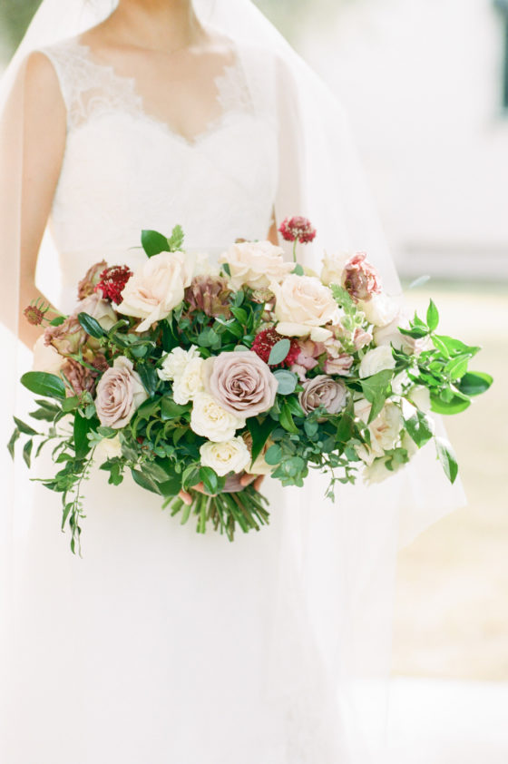 Pasadena Wedding Overflowing with Muted Mauve Roses ⋆ Ruffled